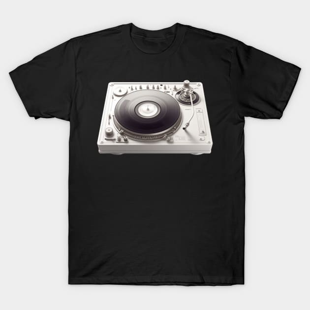 Vintage Turntable in Action T-Shirt by About Passion